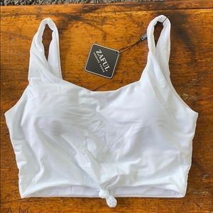 White Zaful Swim Suit Top